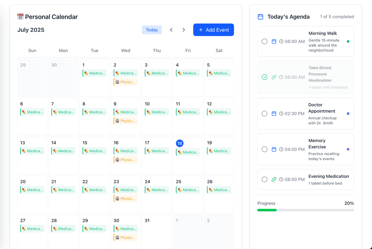 Neurofy Calendar Interface
