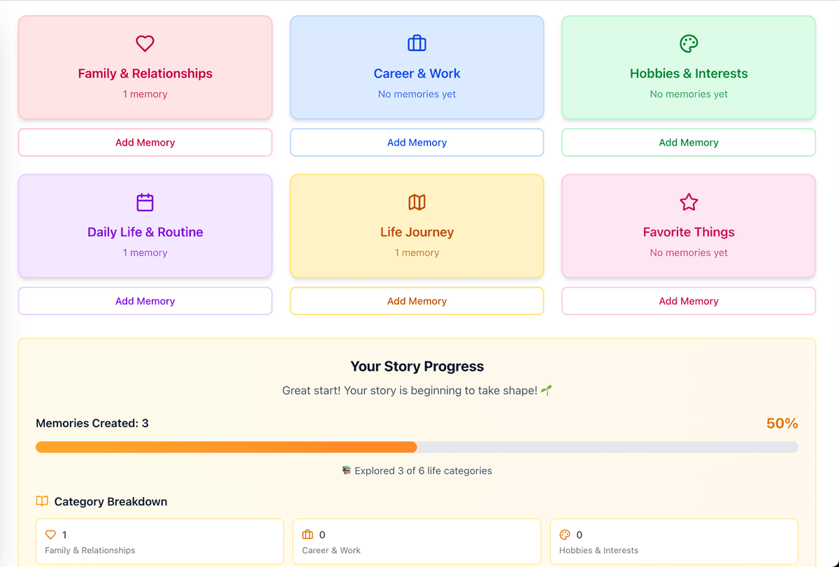 Neurofy Memory Building Interface